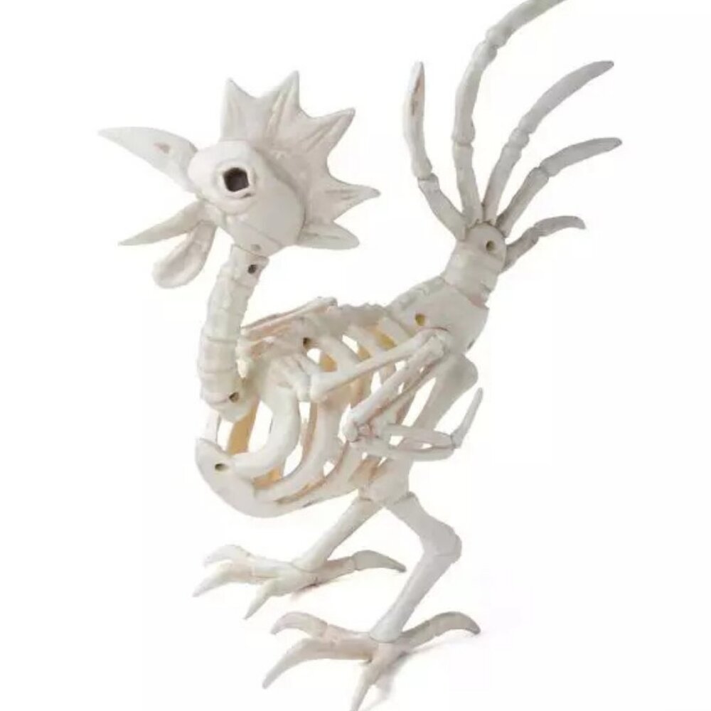 Rooster Chicken Fall Halloween Skeleton Decor Farmhouse Bone Spooky Decoration
